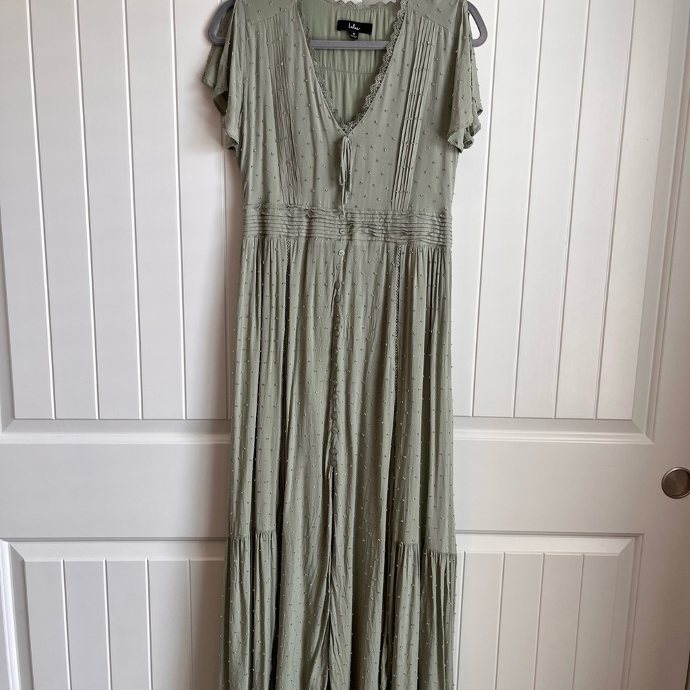 Lulu's Olive Green Maxi Dress